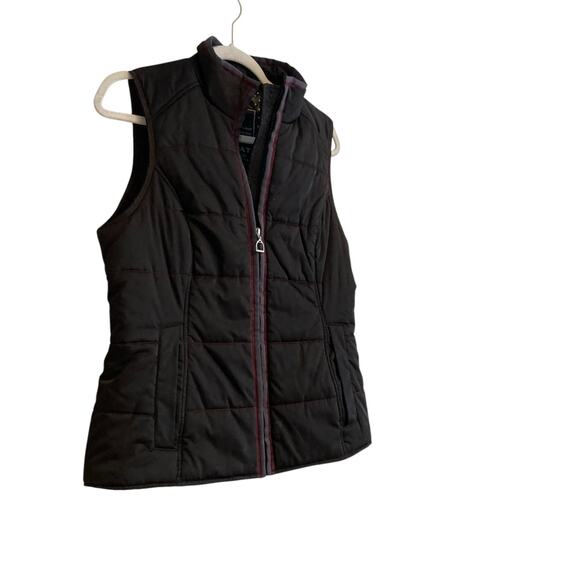 Ariat Black Soft Shell Fitted Polyester Full Zip Outdoors Puffy Vest Size Medium - Picture 4 of 16